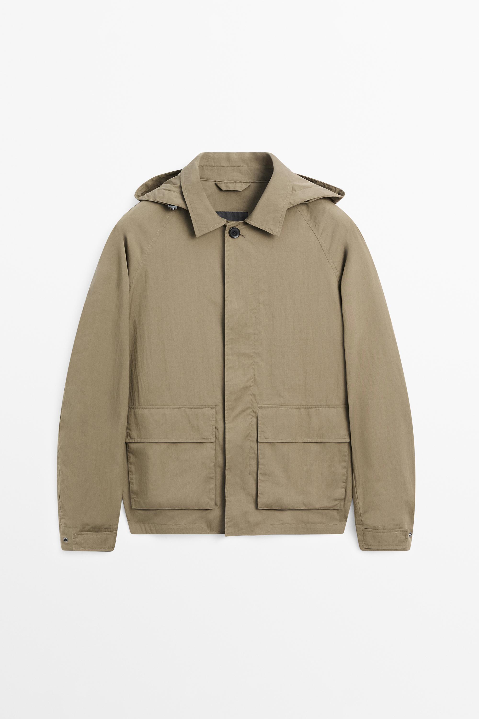 Parka poches coton mélangé